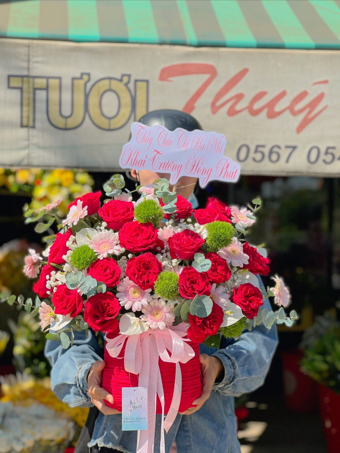 Giỏ Hoa Tươi Chúc Mừng Khai Trương - Hoa Chúc Mừng TN09