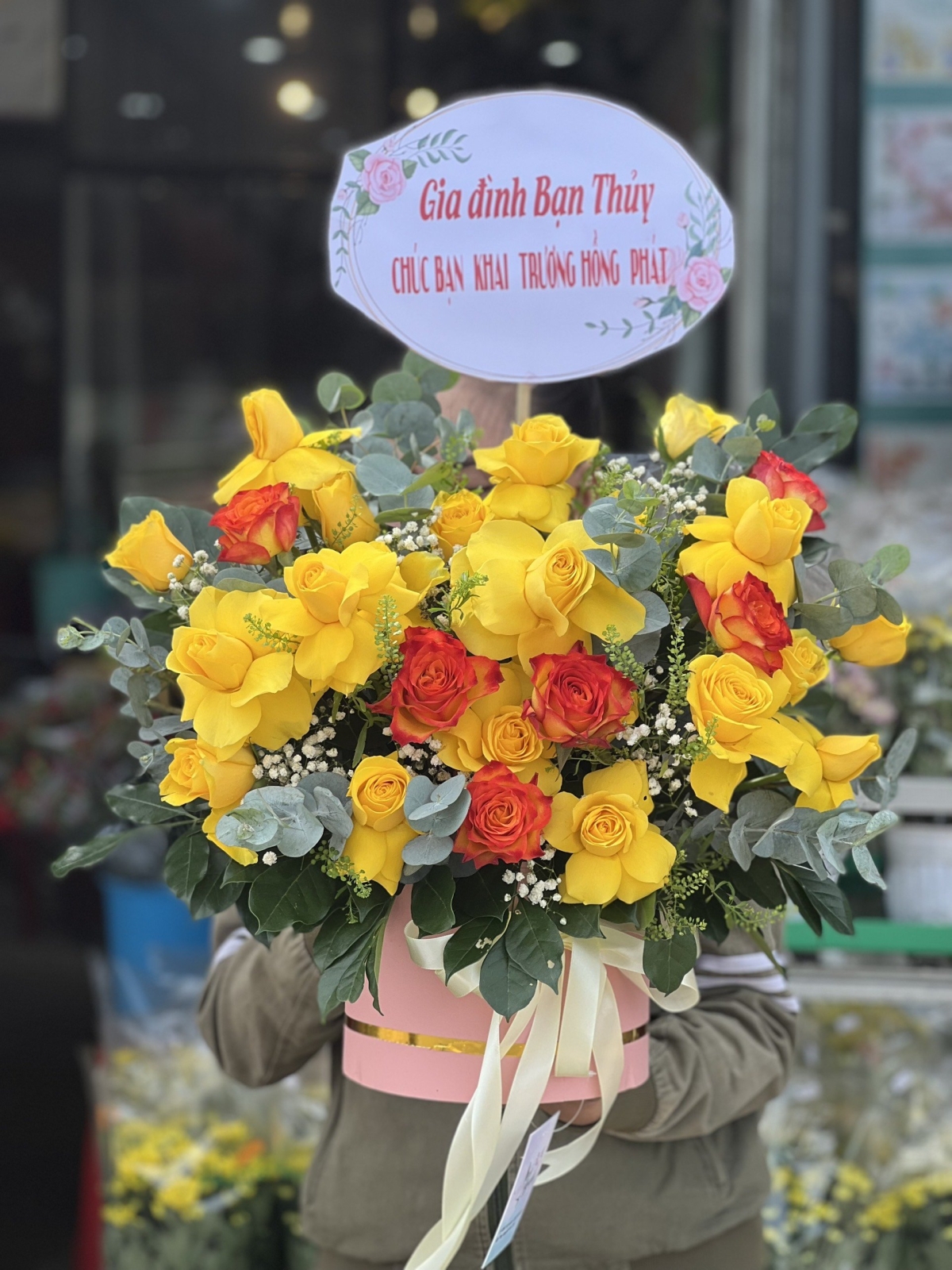 Giỏ Hoa Tươi Chúc Mừng - Hoa Khai Trương TN-0808